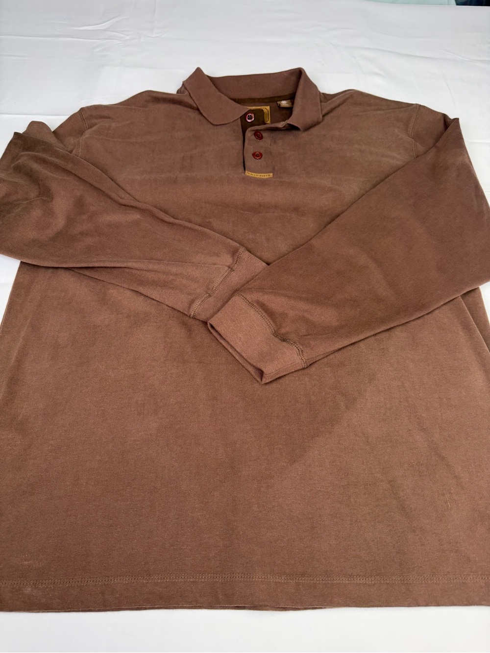 North River Outfitters XL Long Sleeve Quality  Polo Shirt - Brown - Picture 3 of 15